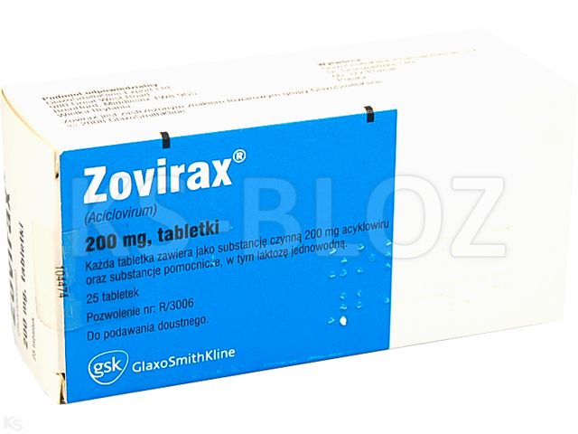 Zovirax Active (Zovirax) interakcje ulotka tabletki 200 mg 25 tabl. | 5 blist.po 5 szt.
