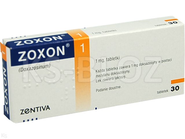 Zoxon 1 interakcje ulotka tabletki 1 mg 30 tabl. | 2 blist.po 15 szt.