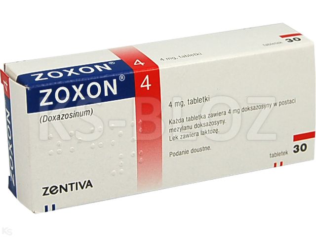 Zoxon 4 interakcje ulotka tabletki 4 mg 30 tabl.