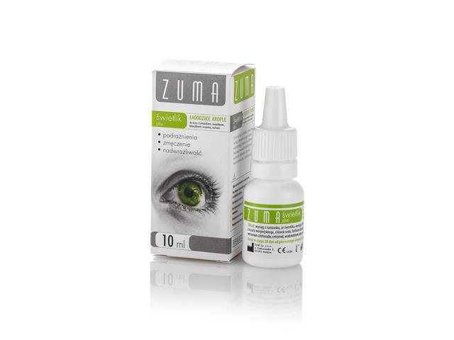 Zuma Świetlik Plus Krople do oczu 10 ml interakcje ulotka krople do oczu  10 ml