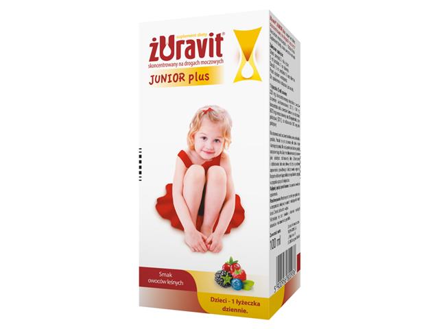 Żuravit Junior Plus o smaku owoców leśnych interakcje ulotka płyn  100 ml