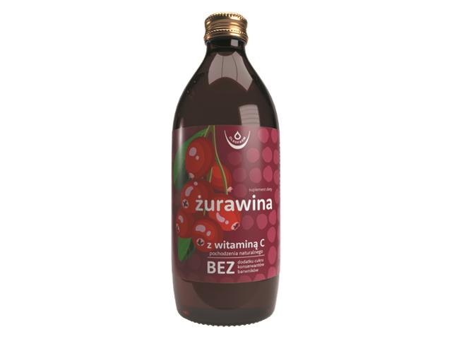 Żurawina z witaminą C pochodzenia naturalnego interakcje ulotka płyn  500 ml