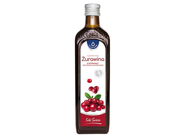 Żurawina z witaminą C pochodzenia naturalnego interakcje ulotka płyn - 490 ml