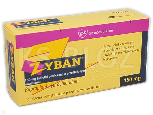 Zyban interakcje ulotka tabletki powlekane o przedłużonym uwalnianiu 150 mg 30 tabl. (3 blist. po 10 tabl.)