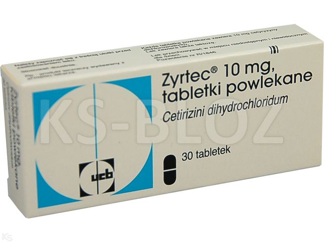 Zyrtec interakcje ulotka tabletki powlekane 10 mg 30 tabl. | 3 blist.po 10 szt.