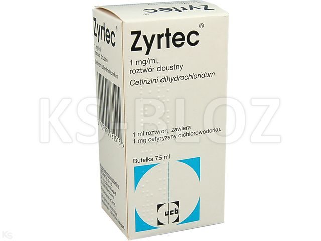 Zyrtec interakcje ulotka roztwór doustny 1 mg/ml 