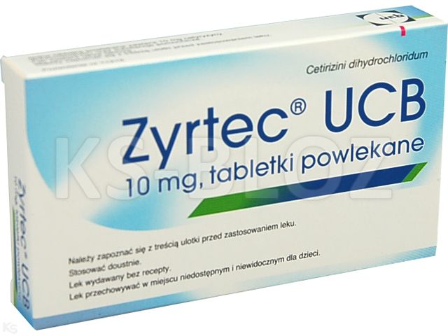 Zyrtec Ucb interakcje ulotka tabletki powlekane 10 mg 7 tabl.