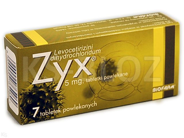 Zyx interakcje ulotka tabletki powlekane 5 mg 7 tabl. (blist.)